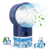 4 in 1 Portable Cooling Fan Air Conditioner with 3 Speed Modes, Cooling, Humidifier, Misting, Night Light Function