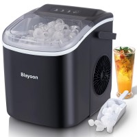 Portable Ice Maker, 1.2L Coutertop Automatic Electric Ice Machine with 26lbs/24h, Scoop for Home, Kitchen, Parties - MB-SB001