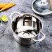 2 PCS Stainless Steel Pot Set Soup Pot 20cm Sauce Pot 16cm