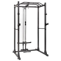 Power Cage, 1200LB Capacity Squat Rack with Cable Crossover Machine Power Rack with LAT Pull Down Attachments for Strength Training, Home, Gym - 1020160-162