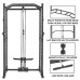 Power Cage, 1200LB Capacity Squat Rack with Cable Crossover Machine Power Rack with LAT Pull Down Attachments for Strength Training, Home, Gym - 1020160-162