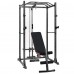 Power Cage, 1200LB Capacity Squat Rack with Cable Crossover Machine Power Rack with LAT Pull Down Attachments for Strength Training, Home, Gym - 1020160-162