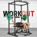 Power Cage, Multifunctional 1200lb Capacity Squat Rack with 2 Extra J-Hooks for Squats, Bench Press, Pull Ups, Strength Training, Home, Gym - 1026785