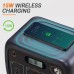 TACKLIFE 300W Portable Power Station with Wireless Charging, AC/DC/USB/USB-C Output, LED Light