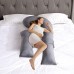 H-Shaped Pregnancy Pillow for Sleeping, Adjustable Maternity Full Body Pillow for Pregnant Women with Washable Cover 
