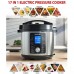 17-in-1 Multi-Use Electric Pressure Cooker, 6 Quart, Stainless Steel Slow Cooker, Rice Cooker, Steamer, Saute, Yogurt Maker