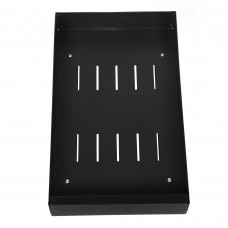 Pull-Out Cabinet Organizer, Black Metal Sliding Storage Drawer Rack, 25 cm Wide Under Sink Shelf Tray, 42 x 25 x 7 cm, Kitchen Pantry Bathroom Cabinet Organizer