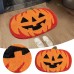 2-Pack Halloween Pumpkin Floormat, 85 x 59 cm Door Mat with Non-Slip Rubber Lined for Home, Bathroom, Entrance Door - ZW-HS-A16