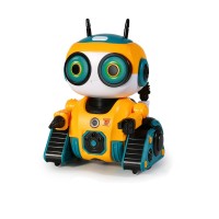 RC Robot Toy for Kids, Gesture Sensing Remote Control Robot with 2.4G Controller, Voice Recording, Music, Interactive Track Robot, Yellow, Gift for Boys Girls Ages 3+