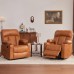 Power Lift Recliner Chair for Adults, Dual Motor Lay Flat Reclining Chair with Heat, Massage, USB Ports, Cup Holders, Side Pockets, Brown, Living Room Relaxation Chair