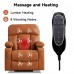 Power Lift Recliner Chair for Adults, Dual Motor Lay Flat Reclining Chair with Heat, Massage, USB Ports, Cup Holders, Side Pockets, Brown, Living Room Relaxation Chair