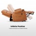 Power Lift Recliner Chair for Adults, Dual Motor Lay Flat Reclining Chair with Heat, Massage, USB Ports, Cup Holders, Side Pockets, Brown, Living Room Relaxation Chair