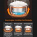 LITTLE RACOON Low-Sugar Rice Cooker, 3-Cup Household Cooker with 6 Cooking Presets, Intelligent Heat Preservaton for 1-3 People - ‎DRC-1ERH02