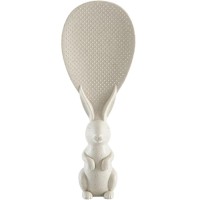 Rice Paddle, Non-Stick Rice Spoon Scooper with Heat-Resistant, Rabbit Shaped Handle (Biege)