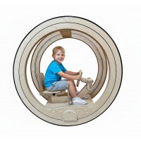 Wooden Ride-On Rolling Wheel Car for Kids – Indoor Pedal-Powered Balance Toy with Steering Wheel, Durable Birch Frame, Educational Active Play Equipment for Boys & Girls Ages 3-10 Model C2303