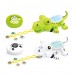 Interactive Robo Crocodile Toy, 2.4G Wireless Remote Control Crocodile Toy with LED Lights, Sound, Walking Function, Tongue Shooting - 5688-8