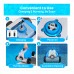 Robotic Pool Cleaner, Cordless Automatic Pool Cleaner with Dual-Suction, Rechargeable Battery, IPX8 Waterproof - HJ1103