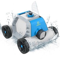 Robotic Pool Cleaner, Cordless Automatic Pool Vacuum with Dual-Suction, IPX8 Waterproof for Pools Up to 800 Sq.ft - HJ1103J