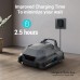 Cordless Pool Vacuum, Robotic Pool Cleaner with Strong Suction, LED Indicator for Above/In-Ground Flat Pools Up to 60 ft