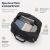  Rolling Duffel Bag, Compact Travel Bag with Wheels, Telescopic Pull Handle, Front Zip Pocket, Dual Carry Handles, 53 x 33 x 22 cm, Black Soft-Sided Weekender Luggage for Short Trips