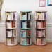 4 Tier 360° Rotating Stackable Shelves Bookshelf Organizer