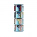 4 Tier 360° Rotating Stackable Shelves Bookshelf Organizer