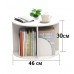  1 Tier 360° Rotating Stackable Shelves Bookshelf Organizer (White) - Intexca