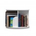  1 Tier 360° Rotating Stackable Shelves Bookshelf Organizer (White) - Intexca