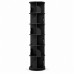 6-Tier Rotating Bookshelf 360° Revolving Storage Tower, Black