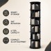 6-Tier Rotating Bookshelf 360° Revolving Storage Tower, Black