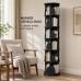 6-Tier Rotating Bookshelf 360° Revolving Storage Tower, Black