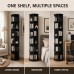6-Tier Rotating Bookshelf 360° Revolving Storage Tower, Black