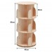 3 Tier Rotating Bookshelf, 360° Solid Wood Rotating Stackable Shelves Bookshelf Organizer for Home, Bedroom, Office