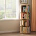 4 Tier Rotating Bookshelf, 360° Solid Wood Rotating Stackable Shelves Bookshelf Organizer for Home, Bedroom, Office