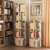 5 Tier Rotating Bookshelf, 360° Solid Wood Rotating Stackable Shelves Bookshelf Organizer for Home, Bedroom, Office