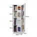 4 Tier 360° Rotating Bookshelf Multi-Tier Display Rack Organizer