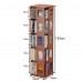 5 Tier 360° Rotating Bookshelf Multi-Tier Display Rack Organizer