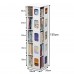 5 Tier 360° Rotating Bookshelf Multi-Tier Display Rack Organizer