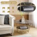 Round Coffee Table, 80cm Grey Gold Faux Marble Table with 2 Tier Storage for Home, Living Room (Grey-Gold) - COCO-Gray-CoffeeTableGG&G-FWS