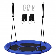 40 Inch Saucer Tree Swing 700 LBS Load Capacity, Textilene Fabric, Hanging Kit for Kids Outdoor Indoor