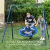 VIVOHOME Saucer Tree Swing, 41" inch Swing with 900D Oxford Waterproof, 2 Hanging Straps, 600lbs Support for Kids, Adults - VH558-BL