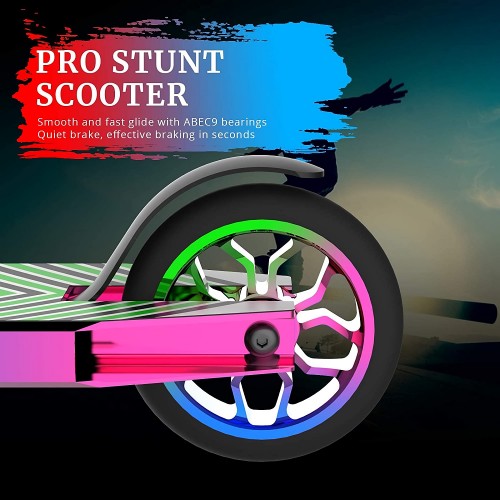 Stunt Scooter Genesis Pro - ABEC 9, Robusto, Fun, Kick, Trick
