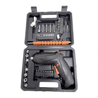 47-Piece Cordless Screwdriver Set, USB Rechargeable, Black