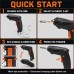 47-Piece Cordless Screwdriver Set, USB Rechargeable, Black 47-Piece Cordless Screwdriver Set, USB Rechargeable, Black