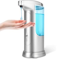 Automatic Soap Dispenser, 400ml Touchless Soap Dispenser with On/Off Switch, Adjustable, Infrared Motion Sensor for Home, Kitchen, Bathroom