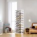 ANTBOX Portable Shoe Rack Organizer, Stackable Sneaker Organizer Cabinet with Magnetic Door, Folding Design, Clear Plastic Storage Container, 10 Tier 20 Pairs (Clear) - ST2-D10