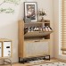 2-Tier Rattan Shoe Cabinet, Modern Wooden Shoe Storage Organizer with Flip Drawers, Adjustable Shelves & Metal Base, Entryway Shoe Rack with Top Shelf for Hallway, Living Room, Light Oak 2-Tier Rattan Shoe Cabinet, Modern Wooden Shoe Storage Organizer with Flip Drawers, Adjustable Shelves & Metal Base, Entryway Shoe Rack with Top Shelf for Hallway, Living Room, Light Oak