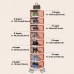 6-Tier Shoe Storage Rack, Compact Narrow Shoe Cabinet Organizer for Home, Bedroom, Entryway, Closet - W-12014