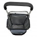 Foldable Shopping Cart, Grocery Bag Trolley with Wheels, Insulated and Removeable Bag, Aluminum Frame (Navy)