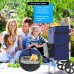 WIKINK Foldable Shopping Trolley, Portable Grocery Cart with 29L Removable Bag, Insulated Pouch, Aluminum Frame (Blue)